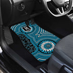 Port Adelaide Football Club Car Mats Indigenous Monochrome Dot Art Mascot Style