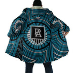 Port Adelaide Football Club Cloak Indigenous Monochrome Dot Art Mascot Style