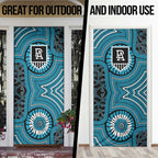 Port Adelaide Football Club Door Cover Indigenous Monochrome Dot Art Mascot Style