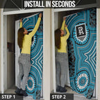 Port Adelaide Football Club Door Cover Indigenous Monochrome Dot Art Mascot Style