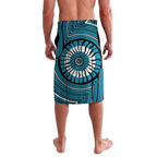 Port Adelaide Football Club Lavalava Indigenous Monochrome Dot Art Mascot Style