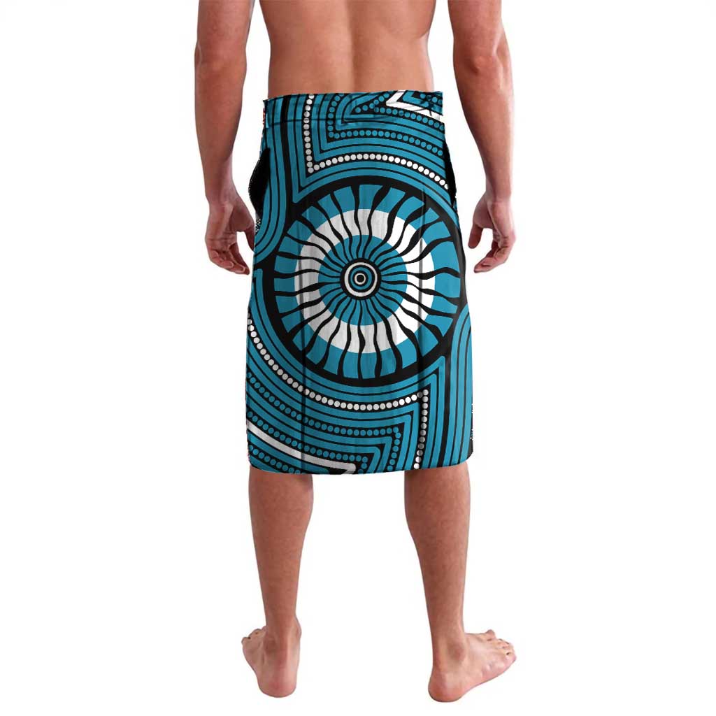 Port Adelaide Football Club Lavalava Indigenous Monochrome Dot Art Mascot Style