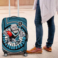 Port Adelaide Football Club Luggage Cover Indigenous Monochrome Dot Art Mascot Style