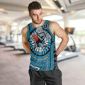 Port Adelaide Football Club Men Tank Top Indigenous Monochrome Dot Art Mascot Style