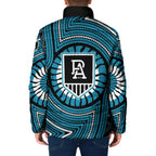Port Adelaide Football Club Padded Jacket Indigenous Monochrome Dot Art Mascot Style