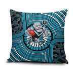 Port Adelaide Football Club Pillow Cover Indigenous Monochrome Dot Art Mascot Style