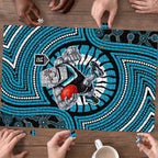 Port Adelaide Football Club Puzzle Indigenous Monochrome Dot Art Mascot Style