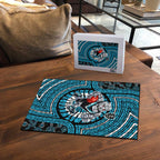 Port Adelaide Football Club Puzzle Indigenous Monochrome Dot Art Mascot Style
