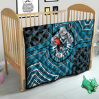 Port Adelaide Football Club Quilt Indigenous Monochrome Dot Art Mascot Style