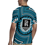 Port Adelaide Football Club Rugby Jersey Indigenous Monochrome Dot Art Mascot Style