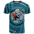 Port Adelaide Football Club T Shirt Indigenous Monochrome Dot Art Mascot Style