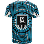 Port Adelaide Football Club T Shirt Indigenous Monochrome Dot Art Mascot Style