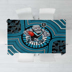 Port Adelaide Football Club Tablecloth Indigenous Monochrome Dot Art Mascot Style