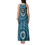 Port Adelaide Football Club Tank Maxi Dress Indigenous Monochrome Dot Art Mascot Style