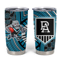 Port Adelaide Football Club Tumbler Cup Indigenous Monochrome Dot Art Mascot Style