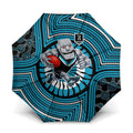 Port Adelaide Football Club Umbrella Indigenous Monochrome Dot Art Mascot Style