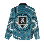 Port Adelaide Football Club Women Casual Shirt Indigenous Monochrome Dot Art Mascot Style