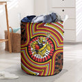 Richmond Football Club Laundry Basket Indigenous Monochrome Dot Art Mascot Style