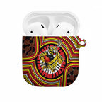 Richmond Football Club AirPods Case Indigenous Monochrome Dot Art Mascot Style