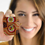 Richmond Football Club AirPods Case Indigenous Monochrome Dot Art Mascot Style