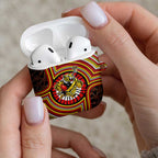Richmond Football Club AirPods Case Indigenous Monochrome Dot Art Mascot Style