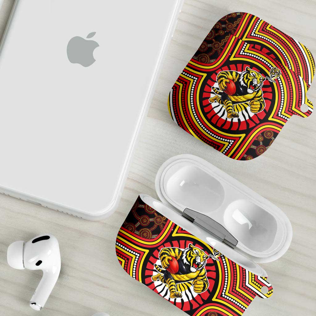 Richmond Football Club AirPods Case Indigenous Monochrome Dot Art Mascot Style