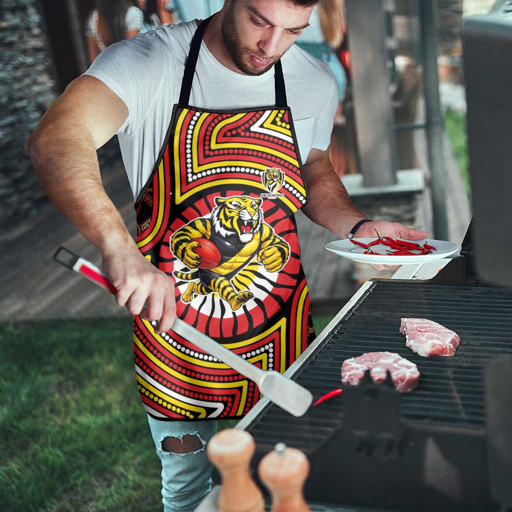 Richmond Football Club Apron Indigenous Monochrome Dot Art Mascot Style