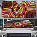 Richmond Football Club Auto Sun Shade Indigenous Monochrome Dot Art Mascot Style