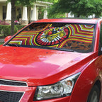 Richmond Football Club Auto Sun Shade Indigenous Monochrome Dot Art Mascot Style