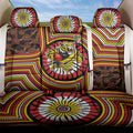 Richmond Football Club Back Car Seat Cover Indigenous Monochrome Dot Art Mascot Style