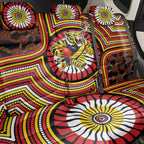 Richmond Football Club Back Car Seat Cover Indigenous Monochrome Dot Art Mascot Style