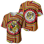Richmond Football Club Baseball Jersey Indigenous Monochrome Dot Art Mascot Style
