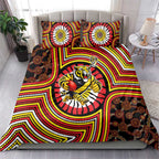Richmond Football Club Bedding Set Indigenous Monochrome Dot Art Mascot Style