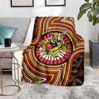 Richmond Football Club Blanket Indigenous Monochrome Dot Art Mascot Style