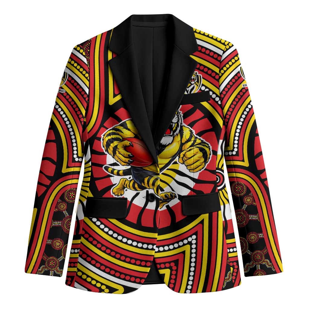 Richmond Football Club Blazer Indigenous Monochrome Dot Art Mascot Style