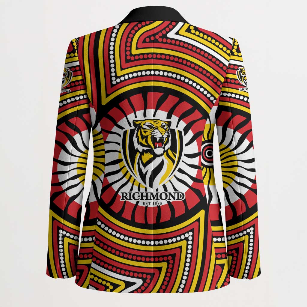 Richmond Football Club Blazer Indigenous Monochrome Dot Art Mascot Style