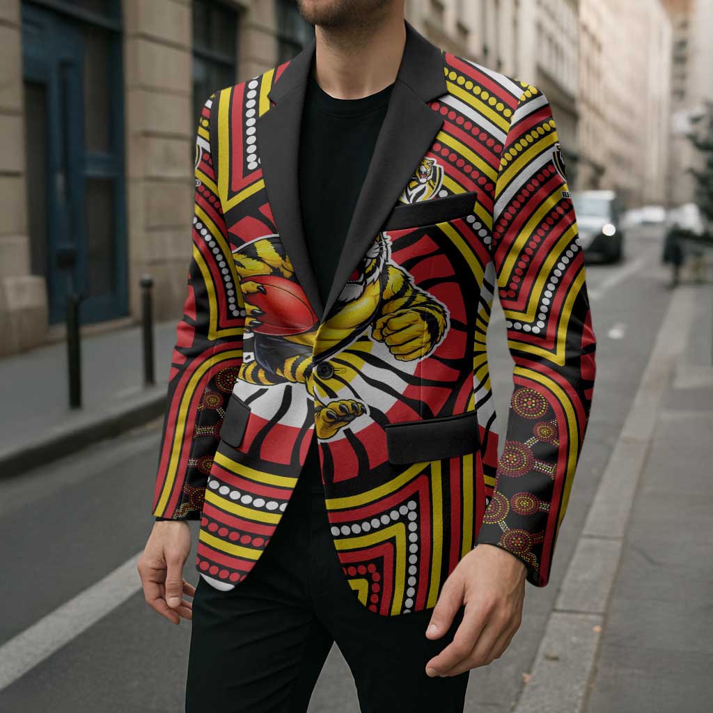 Richmond Football Club Blazer Indigenous Monochrome Dot Art Mascot Style