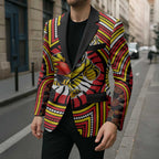 Richmond Football Club Blazer Indigenous Monochrome Dot Art Mascot Style