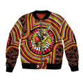 Richmond Football Club Bomber Jacket Indigenous Monochrome Dot Art Mascot Style