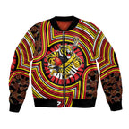 Richmond Football Club Bomber Jacket Indigenous Monochrome Dot Art Mascot Style