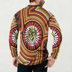 Richmond Football Club Button Sweatshirt Indigenous Monochrome Dot Art Mascot Style