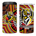 Richmond Football Club 4 in 1 Can Cooler Tumbler Indigenous Monochrome Dot Art Mascot Style