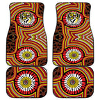 Richmond Football Club Car Mats Indigenous Monochrome Dot Art Mascot Style