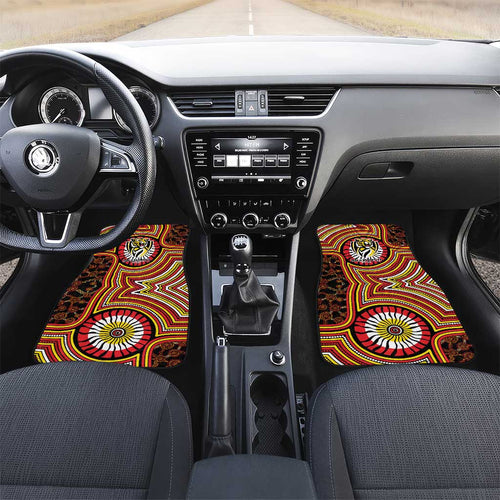Richmond Football Club Car Mats Indigenous Monochrome Dot Art Mascot Style