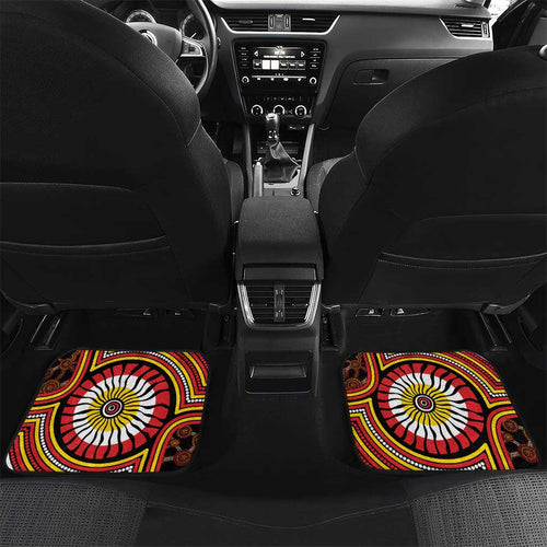 Richmond Football Club Car Mats Indigenous Monochrome Dot Art Mascot Style