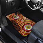 Richmond Football Club Car Mats Indigenous Monochrome Dot Art Mascot Style