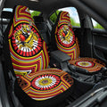 Richmond Football Club Car Seat Cover Indigenous Monochrome Dot Art Mascot Style