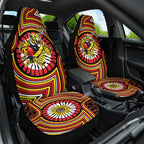 Richmond Football Club Car Seat Cover Indigenous Monochrome Dot Art Mascot Style