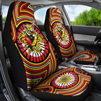 Richmond Football Club Car Seat Cover Indigenous Monochrome Dot Art Mascot Style