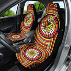 Richmond Football Club Car Seat Cover Indigenous Monochrome Dot Art Mascot Style